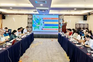 Buổi họp tham vấn dự thảo quy chuẩn kỹ thuật quốc gia về khí thải ô tô, xe mô tô, xe gắn máy và lộ trình áp dụng. Ảnh: THANH HIỀN