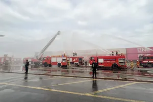 Diễn tập chữa cháy và cứu nạn, cứu hộ tại Cụm cảng Tân Cảng Cái Mép