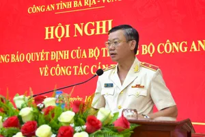 Thiếu tướng Vũ Như Hà, Giám đốc Công an tỉnh Bà Rịa – Vũng Tàu được điều động làm Giám đốc Công an tỉnh Tây Ninh. Ảnh: CA BR-VT