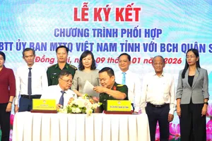 Ban Thường trực Ủy ban MTTQ Việt Nam tỉnh Đồng Nai và Bộ Chỉ huy Quân sự tỉnh tổ chức lễ ký kết chương trình phối hợp