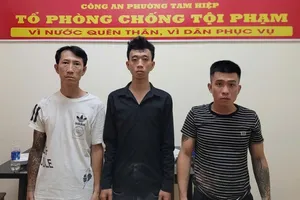 Nhóm đối tượng tấn công anh T.T.P. đã bị Công an Đồng Nai bắt giữ. Ảnh: CAĐN
