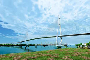 Phối cảnh ý tưởng thiết kế cầu Cát Lái. Ảnh: SXD