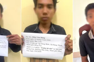 Công an đã bắt giữ được 3 đối tượng liên quan đến vụ chém người, cướp tài sản tại phường Dầu Giây, TP Đồng Nai. Ảnh: CA TPĐN