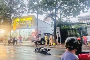 Hiện trường vụ tai nạn. Ảnh: CATPĐN