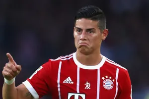 Do dính chấn thương, tân binh James Rodriguez của Bayern Munich sẽ phải vắng mặt từ 2 đến 3 tuần.