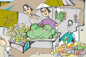 Chợ tết nhà quê