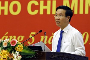 中央宣教部長武文賞在會議上發表講話。（圖源：德平）