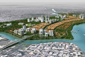 圖為橫跨環術河的環術橋總體設計圖。（圖源：互聯網）