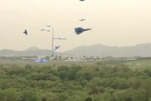 發現飛行器超越韓朝軍事分界線後，韓軍用K-3機關槍朝北發射90多發子彈。（資料圖：互聯網）