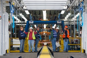 圖為美國密歇根州奧利安整車組裝中心。（示意圖源：互聯網）