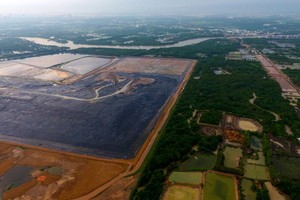 圖為平政縣多福廢棄物處理與義祠聯合區空照圖。（圖源：互聯網）