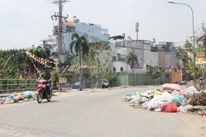 圖為舊邑郡的路邊垃圾堆。市領導指導安裝攝像頭處罰環保違規場合。（圖源：互聯網）