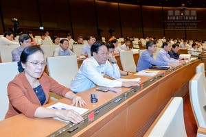 國會代表按鈕通過法案。(圖源：Quochoi.vn)