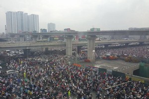 從2030年起河內將禁止摩托車在市區行駛。(示意圖源：互聯網)