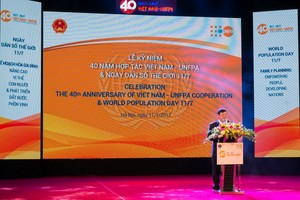 衛生部副部長阮曰進在世界人口日集會上發表講話。（圖源：互聯網）