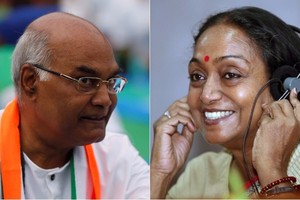 印度下屆總統將在執政黨候選人考文德（左）以及反對黨候選人庫馬爾2人當中選出。（圖源：路透社）