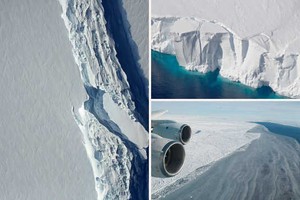 歐洲航天局發布衛星圖像顯示冰山一角，約6000平方公里，世界上有記錄以來的最大冰山之一有可能在“幾小時、幾天或幾週內”脫離南極一處冰架。(圖源：互聯網)