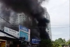 圖為該起火警現場。（圖源：互聯網）