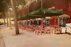 第一郡阮文詹街開設的肩挑小販街透視圖。（圖源：第一郡人委會）