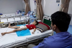 正在治療尖銳濕疣的興安省病童。