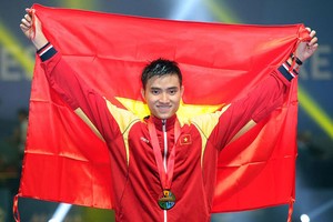 武成安被選為東運會開幕式上越南體育團的旗手。(圖源：互聯網)