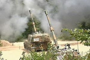 圖為韓軍K-9自行火炮。 （圖片來源：韓聯社）