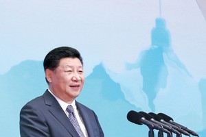 中國國家主席習近平3日在廈門國際會展中心出席金磚國家工商論壇開幕式，並發表題為《共同開創金磚合作第二個“金色十年”》的主旨演講。（圖源：新華網）