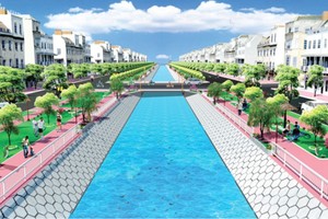 杭龐涌恢復原貌後的透視圖。（圖源：互聯網）