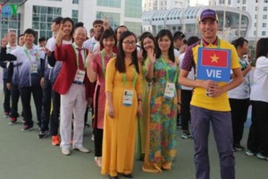 越南體育代表團。（圖源：VOV）