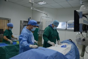 微創治療室（介入治療手術中）。