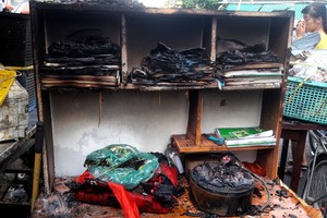 火警熄滅後的現場一隅。（圖源：廷仲）