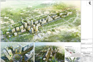 富國島舊機場將規劃成為現代化都市。圖為該都市總體設計透視圖。（圖源：堅江省建築廳）