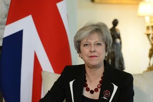 英首相特蕾莎‧梅在談判上致詞。（圖源：Getty Images）