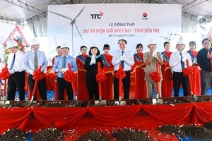 圖為檳椥省首個風力發電項目動工儀式。（圖源：互聯網）