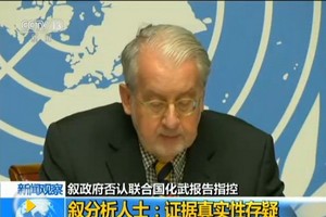 敘副外長反對將化武襲擊調查政治化。（圖源：CCTV視頻截圖）