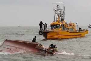 事故救援現場。（圖源：韓聯社）