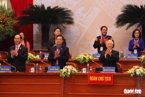 黨政領導出席共青團全國代表大會開幕式。（圖源：越勇）