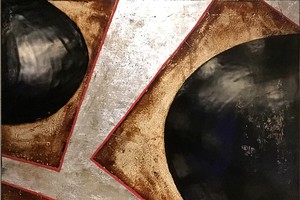 汪天亮《重構之美》作品贈送給市博物館收藏。