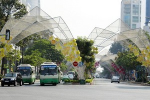 據市交通運輸廳表示，從昨(24)日上午9時起，禁止各類車輛在咸宜街從傅德政街至南圻起義街路段的中間汽車道行駛。圖為咸宜街一瞥。（示意圖源：互聯網）