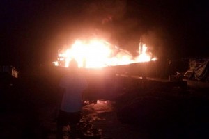 編號QNg 95409 TS漁船於本月1日晚上9時30分許發生火警，造成近30億元損失。（圖源：TC）