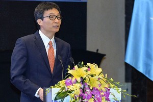 政府副總理武德膽在會議上強調，為取得防止氣候變暖目標，各國務必攜手合作與互相分享。（圖源：瓊洋）