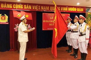 市公安廳昨(31)日舉行新平郡公安科所屬新山一國際機場公安哨所成立儀式。（圖源：愛珍）