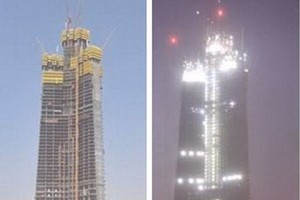 正在施工中的吉達塔。（圖源：互聯網）