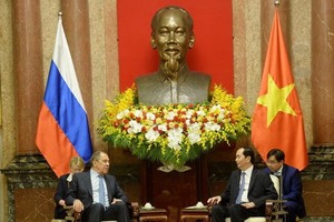 國家主席陳大光接見俄羅斯聯邦外交部長謝爾蓋‧拉夫羅夫。