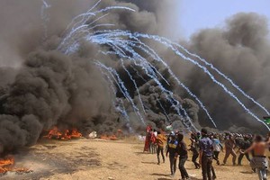 加沙邊境地帶爆發的大規模抗議活動引發衝突。（圖源：互聯網）