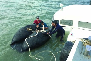 下午4時各單位開始打撈客船。