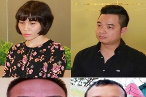 追加起訴的4名嫌犯，左起由上至下：朱原英、范光明、阮庭戰及黎英俊。（圖源：公安部）