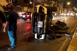 本市因交通事故死亡人數增二成。圖為第四郡慶會路段上發生的一起嚴重交通事故，導致1人當場死亡。（圖源：泰玲）