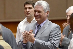 迪亞斯‧卡內爾出席古巴第九屆全國人民政權代表大會。（圖源：互聯網）