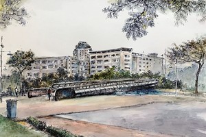 《新月灣》　陸金 畫